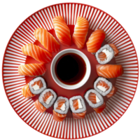 Assorted Sushi Platter with Fresh Ingredients png