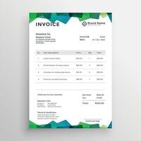 stylish abstract modern invoice template design vector