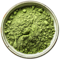 matcha groen thee in traditioneel keramisch kom png