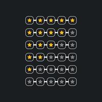 creative star rating symbol for black theme vector