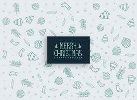 merry christmas elements pattern background vector