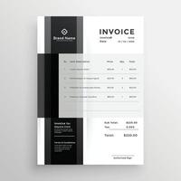 business invoice elegant template design vector