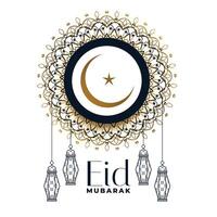 eid mubarak festival decoration background vector