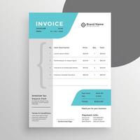 creative modern invoice template design vector