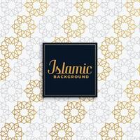 islamic golden pattern design background vector