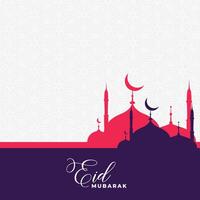 creative eid mubarak festival greeting vector