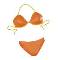 vibrerande bikini baddräkter i fantastisk. 3d framställa. png