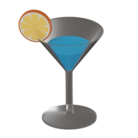 3D Cocktail Icon for Party and Celebration. 3D Render png