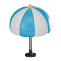 Beach Umbrella for Summer Vibes. 3D Render png