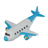 vliegtuig, iconisch symbool van luchtvaart. 3d geven png
