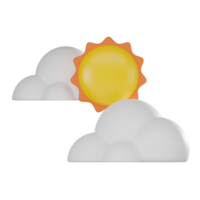 Sunny Day and Cloudy Sky. 3D Render png