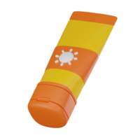 Sun Protection Essentials, Sun Screen Icon for Skincare. 3D Render png