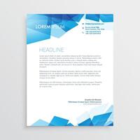 abstract blue letterhead design template vector