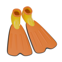 Diving Flippers for Aquatic Adventure. 3D Render png