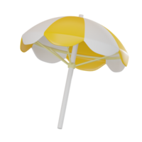 strand paraplu voor zomer gevoel. 3d geven png