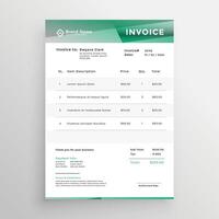 abstract business invoice template design vector