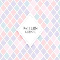 elegant diamond shape pattern in pastel colors vector