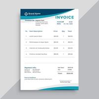 invoice template design for business vector