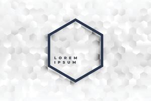 elegant white hexagonal shapes pattern background vector