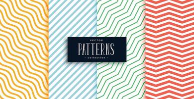 collection of geometric minimal lines pattern set vector
