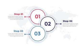 three steps timeline business infographic design elements vector