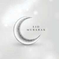eid mubarak islamic beautiful greeting design background vector