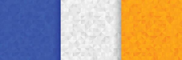 abstract triangles pattern background design in three colors vector