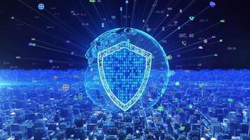 cyber security and-data-protection-shield video