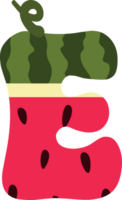 vattenmelon alfabater - dekorativ typsnitt png