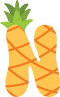 Yellow Pineapple alphabets png