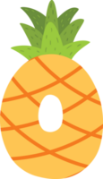 Yellow Pineapple alphabets png