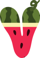 vattenmelon alfabater - dekorativ typsnitt png