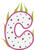 Dragon Fruit Alphabets png