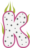 Dragon Fruit Alphabets png