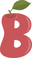 maçã alfabeto - decoração fontes png