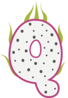 dragon fruit alphabets png