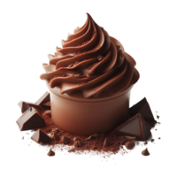 Chocolate whipped cream isolated on transparent background png