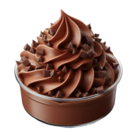 Chocolate whipped cream isolated on transparent background png