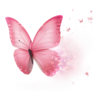 coquete Rosa borboleta dentro no meio do vôo sublimação clipart png