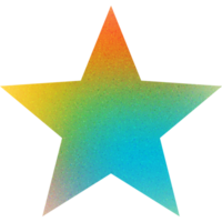 Cool Shape Classic Five Point Symmetric Star Gradient with Noise Effect png