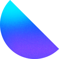 Cool Shape Smooth Curved Teardrop Minimalist Crescent Gradient with Noisy Effect png