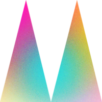 Cool Shape Dual Peaks Sharp Symmetry Vibrant Spectrum Dual Triangle Gradient with Noisy Effect Modern for Architectural Logos png