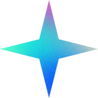 Cool Shape Narrow Pointed Sleek Simple Star Gradient with Noise Effect png