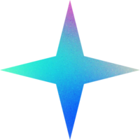 Cool Shape Narrow Pointed Sleek Simple Star Gradient with Noise Effect png