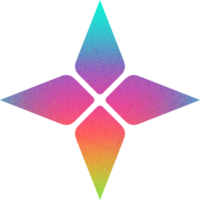 cool gestalten abstrakt Blumen- Windrad mehrfarbig Blütenblätter zentral Überschneidung Kaleidoskop Star Gradient mit laut bewirken png