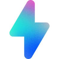 Cool Shape Sharp Edged Dynamic Pointed Modern Lightning Bolt Gradient with Noise Effect png