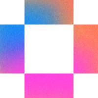 frio forma en capas cuadrícula central vacío suave color transiciones anidado cuadrado degradado con ruidoso efecto png