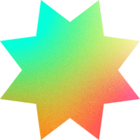 Cool Shape Edgy Burst Dynamic Star Gradient with Noise Effect png