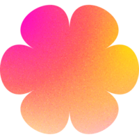 Cool Shape Soft Rounded Petals Flower Soft Flower Gradient with Noisy Effect Delicate for Wedding Stationery png