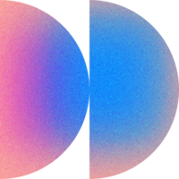 cool forme double arcs réunion abstrait croissant Divisé cercle pente avec bruyant effet moderne pour entreprise l'image de marque png